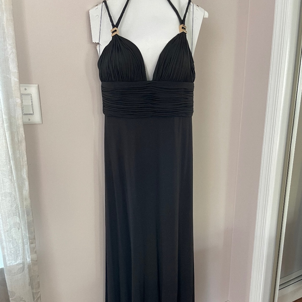 Aidan Mattox black Floor Length Gown
